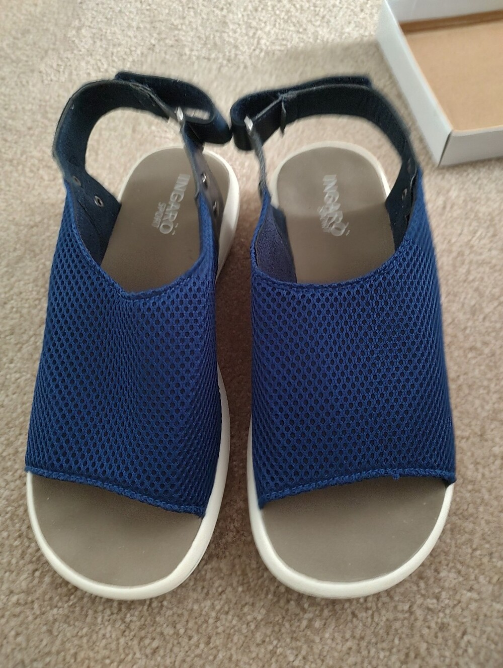 Ingaro Cove Navy Blue Mesh Slingback Sandals 8